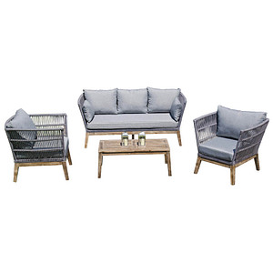 Image Müsing Loungegruppe Sunny Smart Astoria hellgrau, Metall, 14-teilig