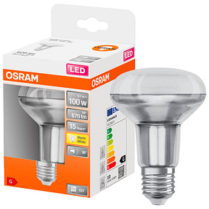 Image OSRAM LED-Lampe LED STAR R80 100 E27 9,1 W klar