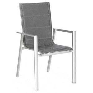 Image Müsing Gartenstuhl mit Armlehnen Sunny Smart Concept silber/schwarz, Metall, 1 St.