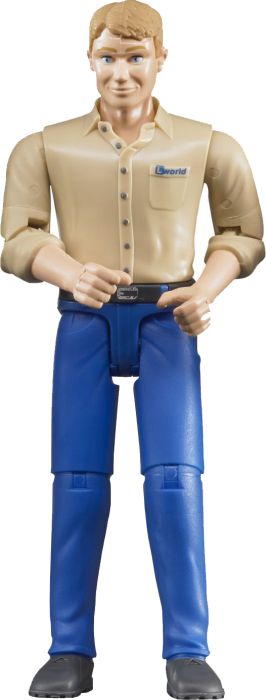 Image bruder bworld 60006 Mann mit hellem Hauttyp und blauer Hose Spielfigur