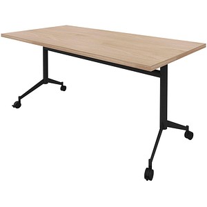 Image Quadrifoglio Mehrzwecktisch Pop-up ulme, dunkelgrau rechteckig, T-Fuß-Gestell grau, 160,0 x 80,0 x 74,0 cm