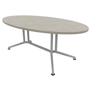 Image Quadrifoglio Konferenztisch X2 beton oval, V-Gestell alu, 200,0 x 110,0 x 74,0 cm