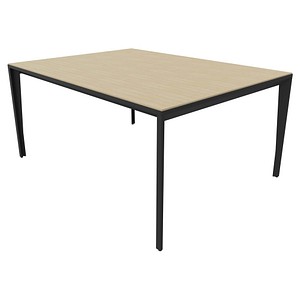 Image Quadrifoglio Konferenztisch X5 eiche rechteckig, Vierkantrohr grau, 160,0 x 120,0 x 75,0 cm