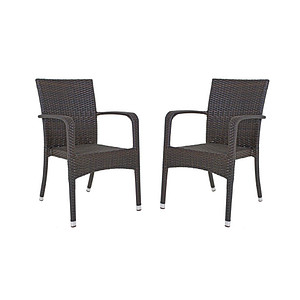 Image Garden Pleasure Gartenstühle mit Armlehnen London coffee, Metall, 2 St.