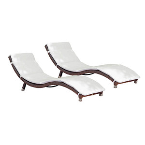 Image Garden Pleasure Sonnenliegen Caracas braun Aluminium 2 St.