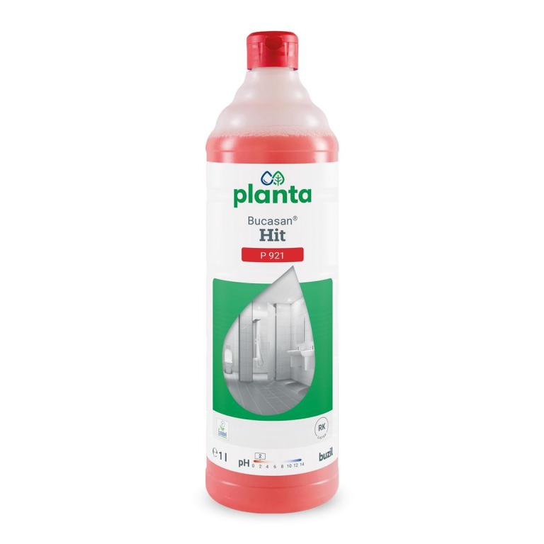 Image Planta® Bucasan Hit P921 | 1 Liter ökologischer Sanitärunterhaltsreiniger auf Zitronensäurebasis, Sanitärreiniger (EU-Ecolabel), (vormals P312 Planta® San)