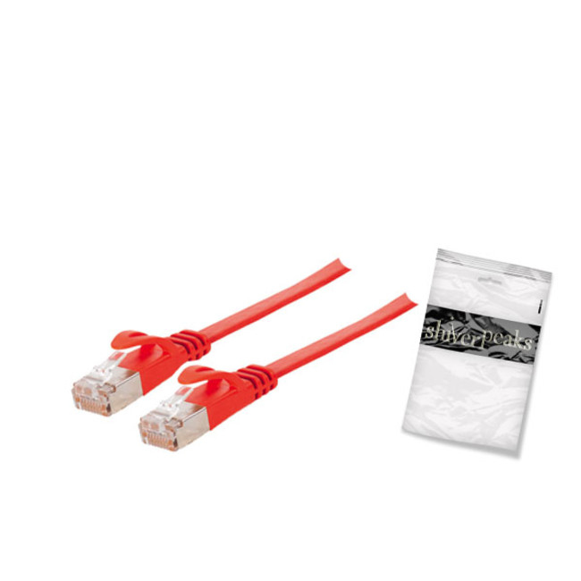 Image SHIVERPEAKS BASIC-S U/FTP Flach-Patchkabel, Kat.7, 2,00 m rot, 2 x RJ 45 Stecke