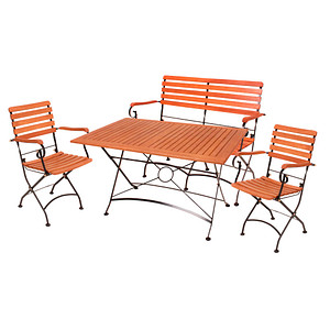 Image Garden Pleasure Sitzgruppe Wien, schwarz Holz, Metall, 4-teilig