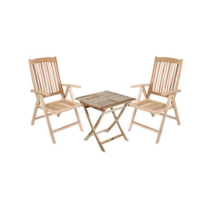 Image Garden Pleasure Sitzgruppe Java creme, natur Holz, 3-teilig