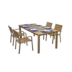 Image Garden Pleasure Sitzgruppe Florence, silber Kunststoff, Metall, 5-teilig