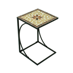 Image Garden Pleasure Gartentisch Amarillo braun, ocker, beige quadratisch 35,0 x 35,0 x 53,0 cm