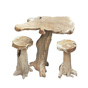 Image Garden Pleasure Bartisch-Set Surga, natur Holz, 3-teilig