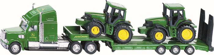 Image SIKU Tieflader mit John Deere Traktoren