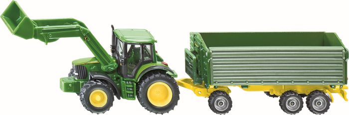 Image SIKU John Deere mit Frontlader+Anhänger