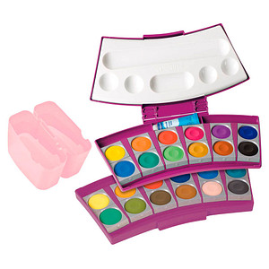 Image Pelikan Deckfarbkasten ProColor 735, 24 Farben, beere/rosa