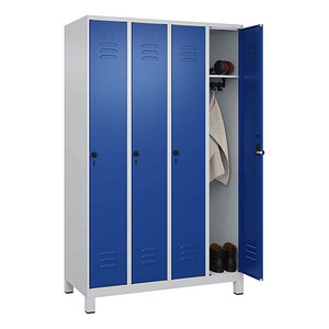 Image CP Spind Classic Plus enzianblau, lichtgrau 080010-40 S10003, 4 Schließfächer 120,0 x 50,0 x 195,0 cm