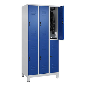 Image CP Spind Classic Plus enzianblau, lichtgrau 080310-30 S10003, 6 Schließfächer 90,0 x 50,0 x 195,0 cm