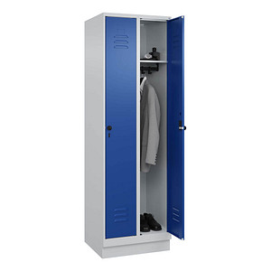 Image CP Spind Classic PLUS enzianblau, lichtgrau 080020-20 S10003, 2 Schließfächer 60,0 x 50,0 x 195,0 cm