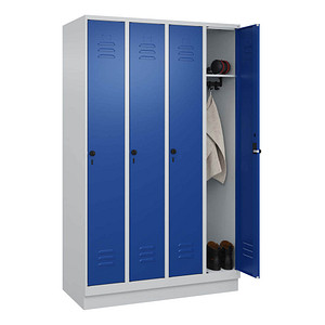 Image CP Spind Classic PLUS enzianblau, lichtgrau 080020-40 S10003, 4 Schließfächer 120,0 x 50,0 x 195,0 cm