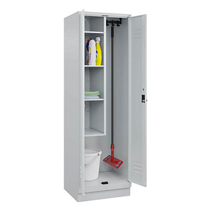 Image CP Putzmittelschrank Classic PLUS 080120-00 S10009 lichtgrau 60,0 x 50,0 x 195,0 cm, aufgebaut
