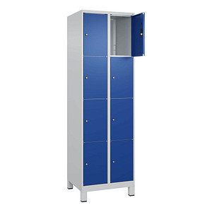Image CP Schließfachschrank Classic Plus enzianblau, lichtgrau 080010-204 S10003, 8 Schließfächer 60,0 x 50,0 x 195,0 cm