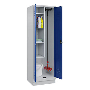 Image CP Putzmittelschrank Classic PLUS 080120-00 S10003 enzianblau, lichtgrau 60,0 x 50,0 x 195,0 cm, aufgebaut