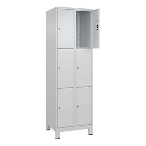 Image CP Schließfachschrank Classic Plus lichtgrau 080010-203 S10007, 6 Schließfächer 60,0 x 50,0 x 195,0 cm