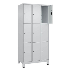 Image CP Schließfachschrank Classic Plus lichtgrau 080010-303 S10009, 9 Schließfächer 90,0 x 50,0 x 195,0 cm