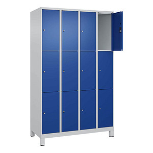 Image CP Schließfachschrank Classic Plus enzianblau, lichtgrau 080010-403 S10003, 12 Schließfächer 120,0 x 50,0 x 195,0 cm