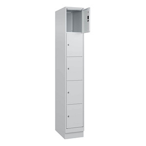 Image CP Schließfachschrank Classic PLUS lichtgrau 080020-105 S10009, 5 Schließfächer 30,0 x 50,0 x 195,0 cm
