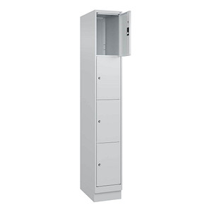 Image CP Schließfachschrank Classic PLUS lichtgrau 080020-104 S10009, 4 Schließfächer 30,0 x 50,0 x 185,0 cm