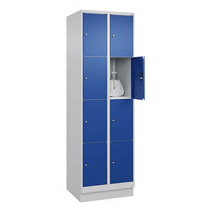 Image CP Schließfachschrank Classic PLUS enzianblau, lichtgrau 080020-204 S10003, 8 Schließfächer 60,0 x 50,0 x 185,0 cm