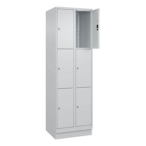 Image CP Schließfachschrank Classic PLUS lichtgrau 080020-203 S10009, 6 Schließfächer 60,0 x 50,0 x 195,0 cm