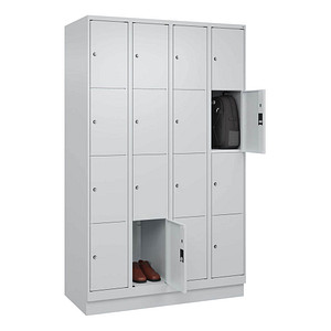 Image CP Schließfachschrank Classic PLUS lichtgrau 080020-404 S10009, 16 Schließfächer 120,0 x 50,0 x 185,0 cm