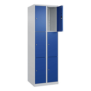 Image CP Schließfachschrank Classic Plus enzianblau, lichtgrau 080000-203 S10003, 9 Schließfächer 60,0 x 50,0 x 185,0 cm