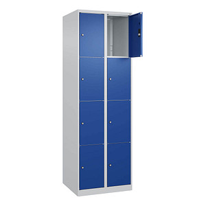 Image CP Schließfachschrank Classic Plus enzianblau, lichtgrau 080000-204 S10003, 8 Schließfächer 60,0 x 50,0 x 185,0 cm