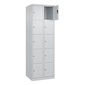 Image CP Schließfachschrank Classic Plus lichtgrau 080000-205 S10008, 10 Schließfächer 60,0 x 50,0 x 185,0 cm