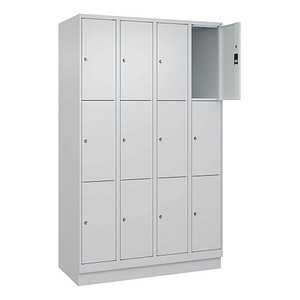 Image CP Schließfachschrank Classic PLUS lichtgrau 080020-403 S10009, 12 Schließfächer 120,0 x 50,0 x 195,0 cm