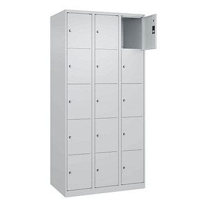 Image CP Schließfachschrank Classic Plus lichtgrau 080000-305 S10008, 15 Schließfächer 90,0 x 50,0 x 185,0 cm