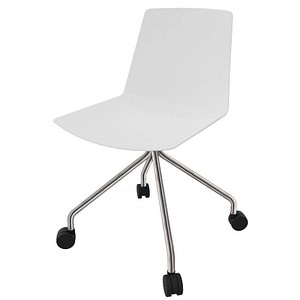 Image Quadrifoglio Besucherstuhl Clue OCLUEA02 BAF05 BA weiß Kunststoff