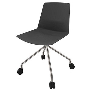 Image Quadrifoglio Besucherstuhl Clue OCLUEA02 BAF05 GO dunkelgrau Kunststoff