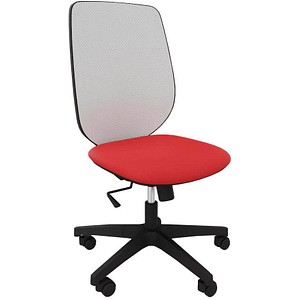 Image Quadrifoglio Bürostuhl Okay Netz rot, weiß, schwarz Stoff