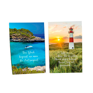 Image LUMA Aufstellkarte Das Glück beginnt... DIN B6 Schrift