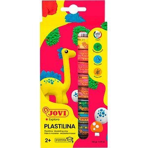 Image JOVI Knete PLASTILINA farbsortiert, 10 Farben je 15,0 g
