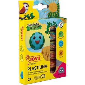 Image JOVI Knete PLASTILINA farbsortiert, 6 Farben je 15,0 g