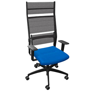 Image Dauphin Bürostuhl Lordo Stoff blau, Gestell schwarz