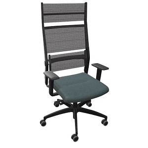 Image Dauphin Bürostuhl Lordo Stoff grau, Gestell schwarz