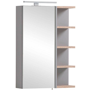 Image MÖBELPARTNER Spiegelschrank Balto 157387 platingrau 49,7 x 16,0 x 74,4 cm