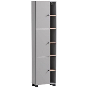 Image MÖBELPARTNER Badschrank Balto 157482 platingrau 44,9 x 23,4 x 167,6 cm