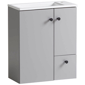 Image MÖBELPARTNER Waschbecken mit Unterschrank Balto 157397 platingrau 70,7 x 17,0 x 76,8 cm